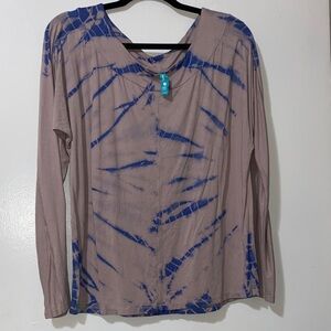 Bloom Women's Long Sleeve Tie Dye Top